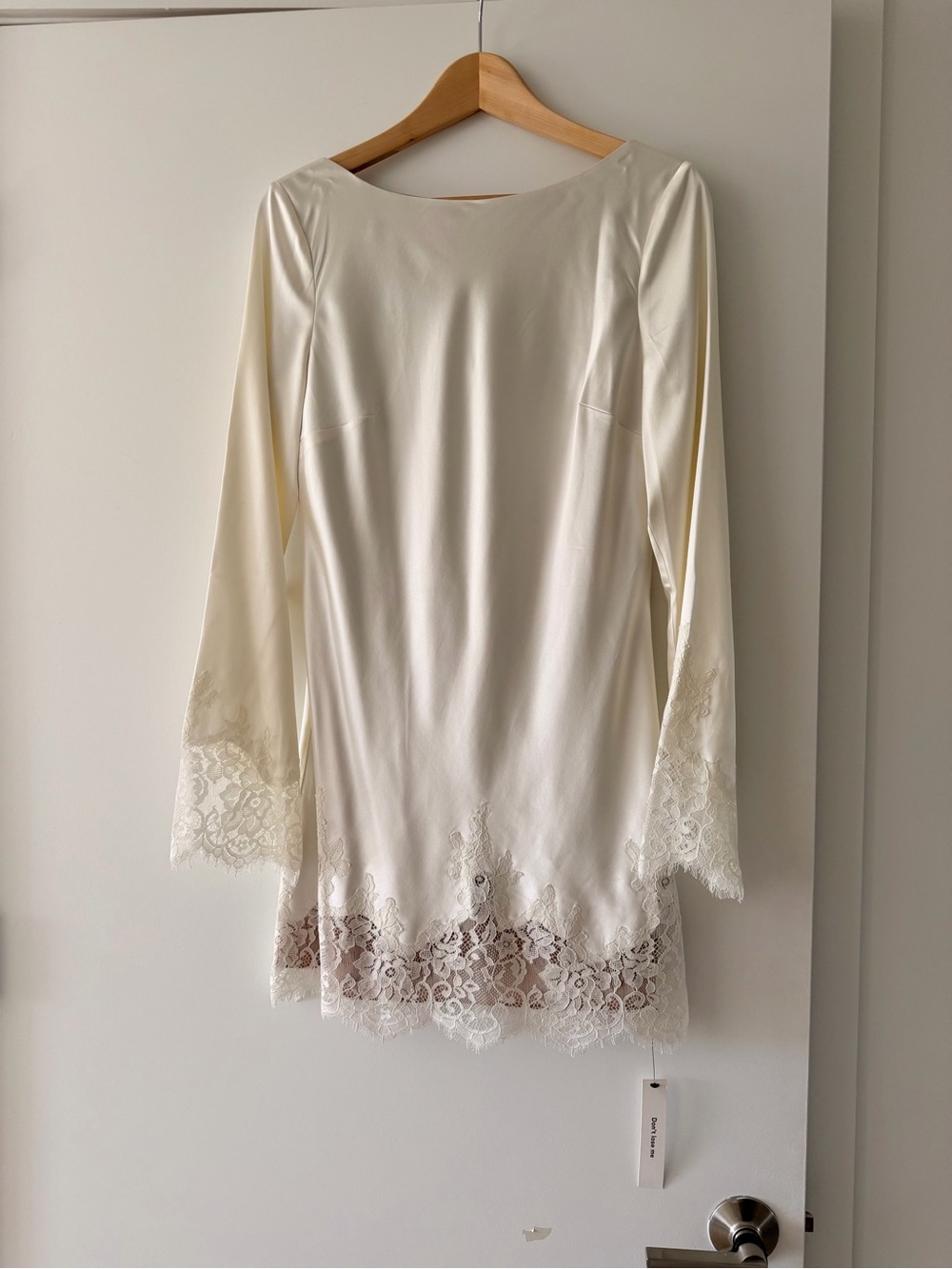 Reformation Blanche Dress Satin Lace Trim - Picture 7 of 14